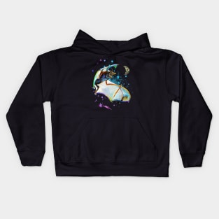 Witchy Halloween Bat by Robert Phelps Kids Hoodie